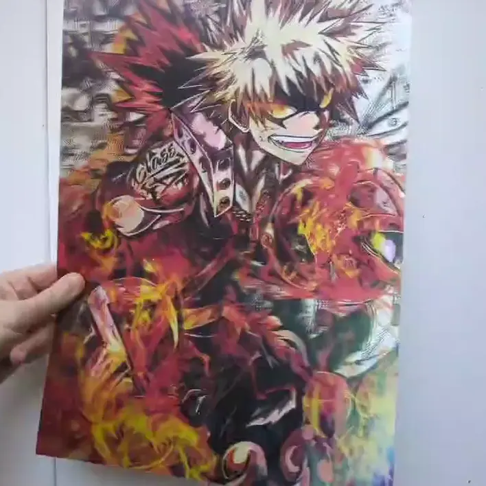 Izoku Todoroki Katsuki 3d anime poster