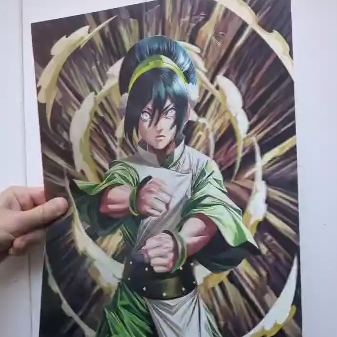 Toph-Katara-Aang 3d anime poster